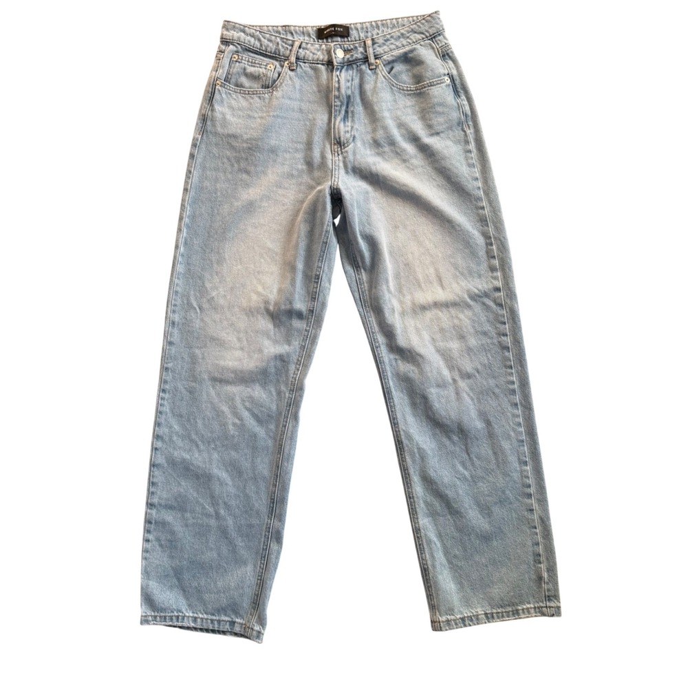 White Fox Boutique‎ Straight Leg Denim Jean Size Small Light Wash